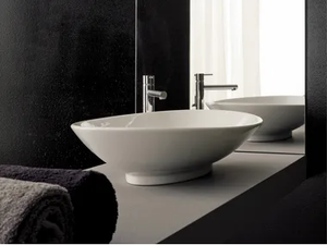 NECK - Countertop round ceramic washbasin _ Scarabeo Ceramiche